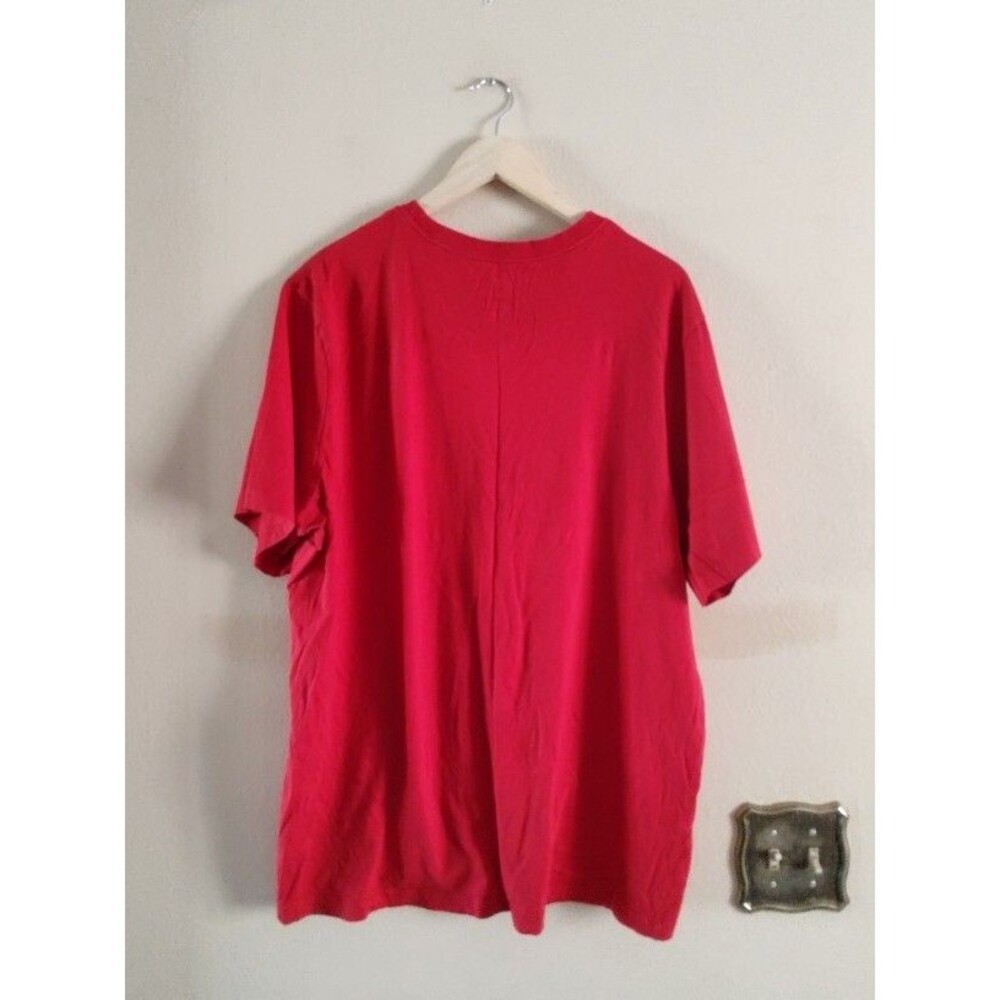 Men's Nike Red with Big White and Black Logo T-Shirt Size XXL - Picture 4 of 5
